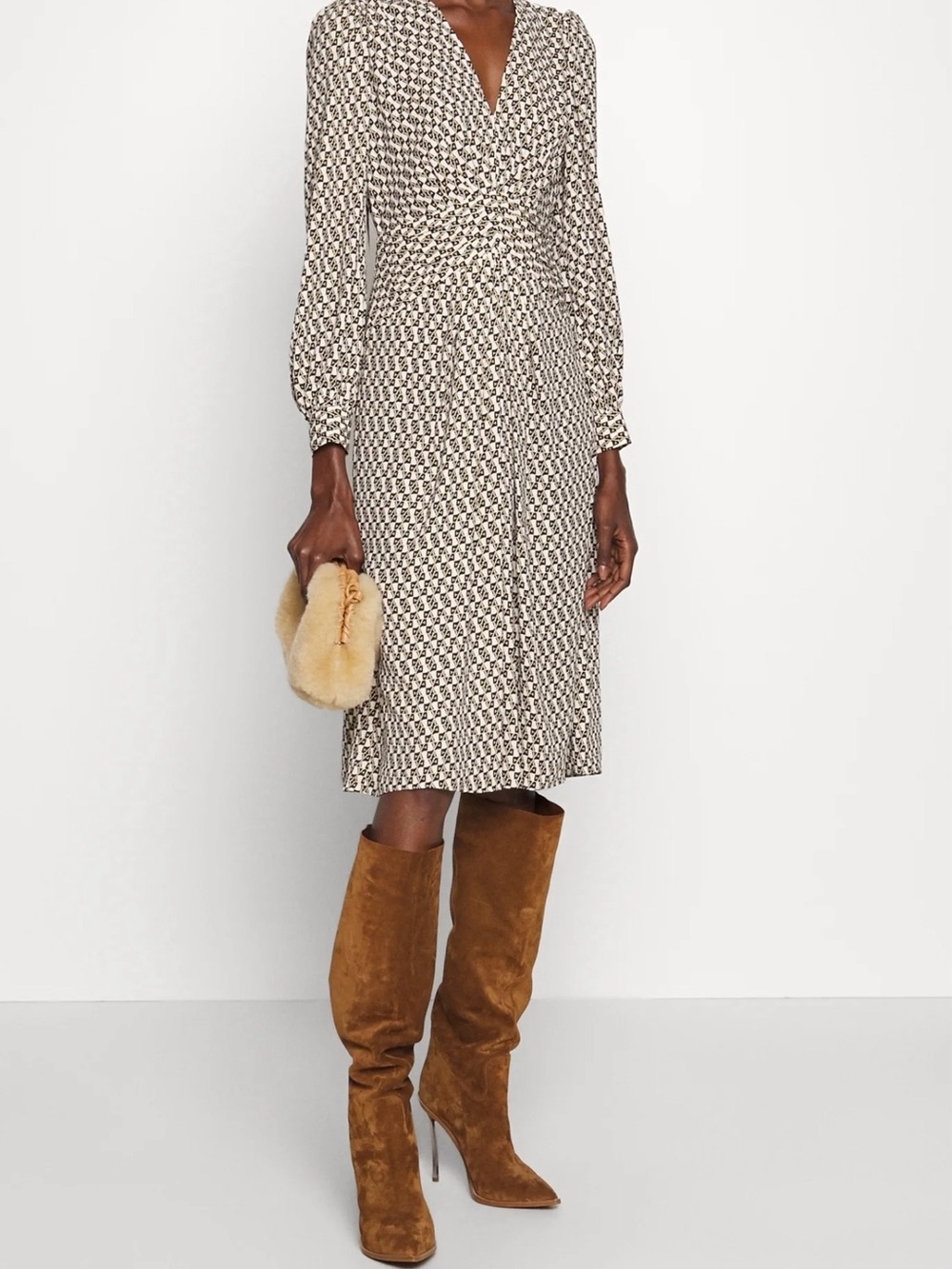Diane von Furstenberg Myla Printed Crepe Midi Dress